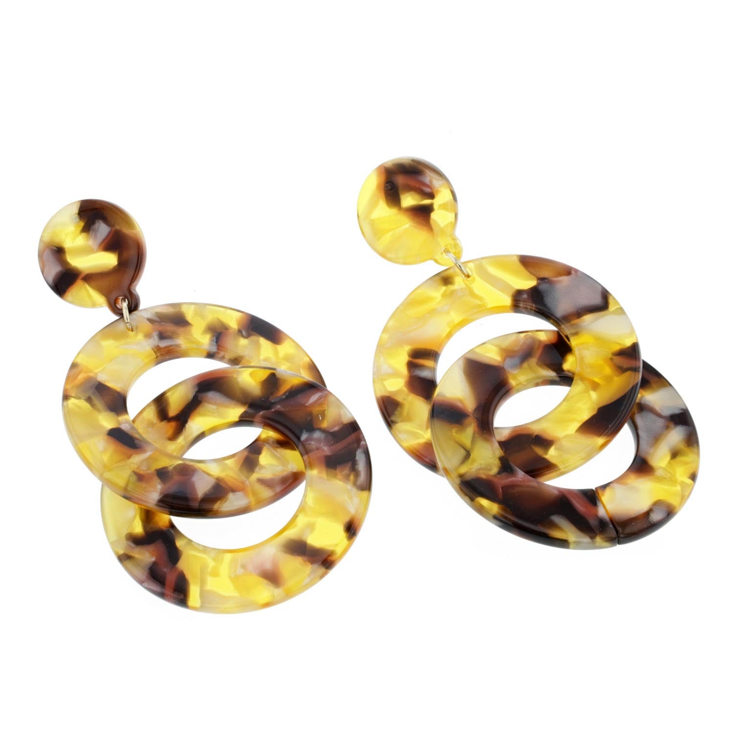 Boucles d'oreilles pendantes jaunes Ginger Bread