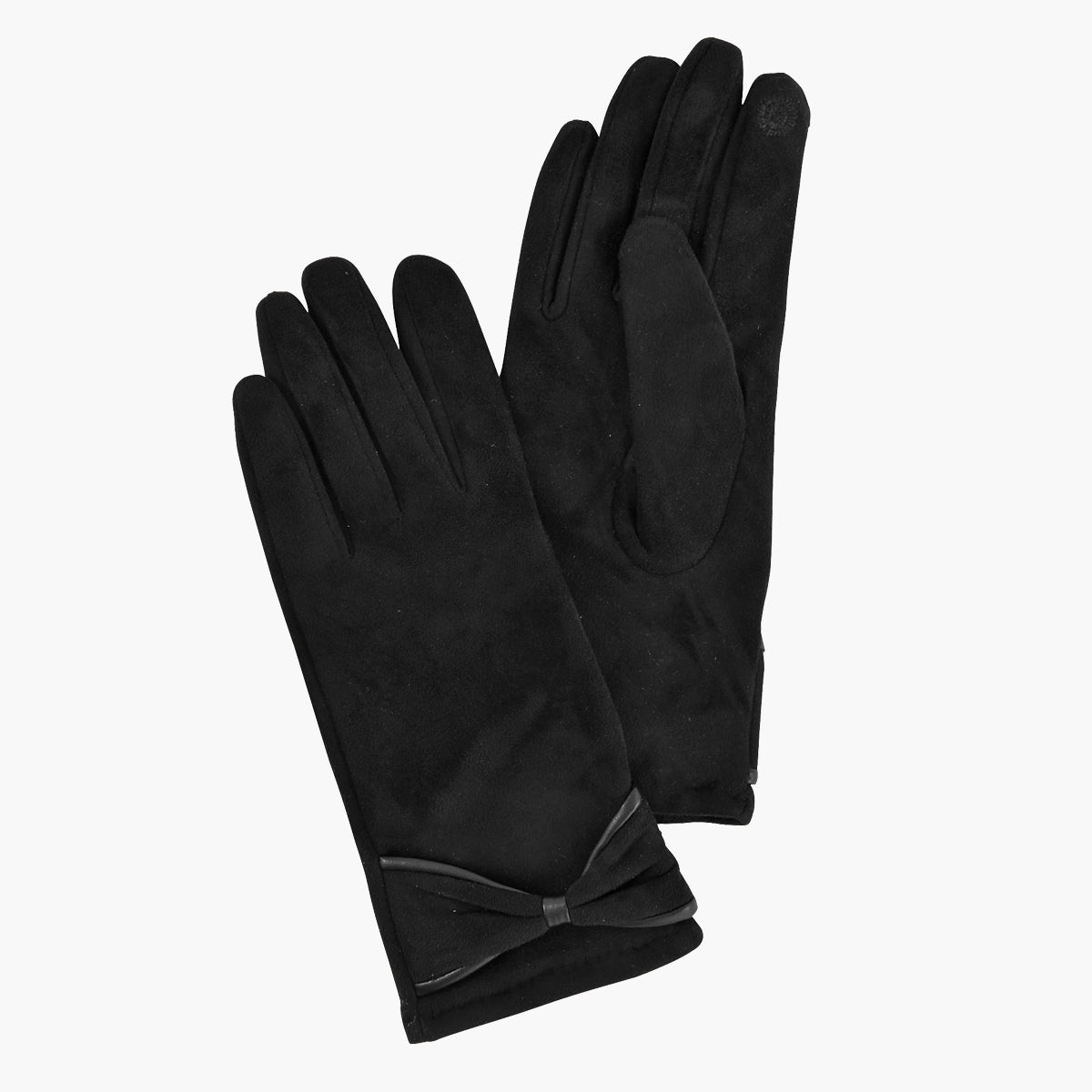 Gants noirs à noeud