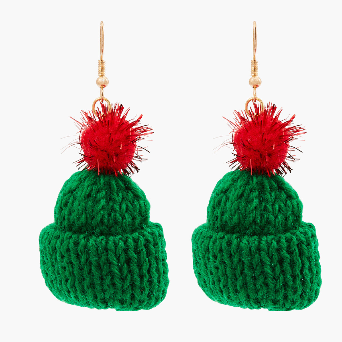 Boucles d'oreilles Noël bonnet vert