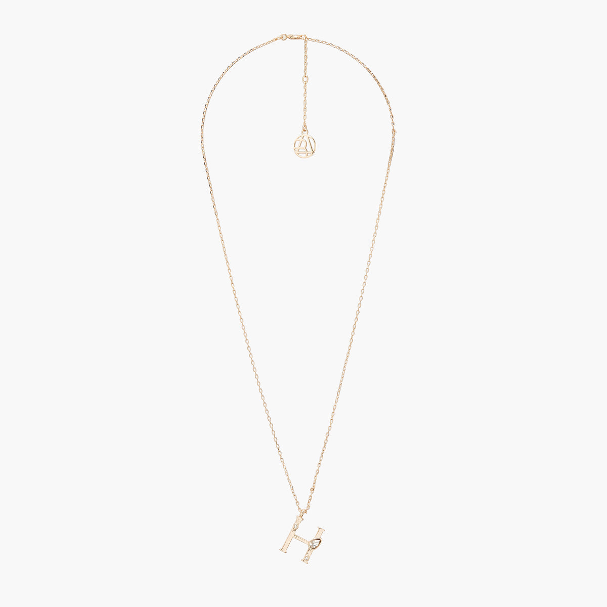 Collier H strass Alphabet