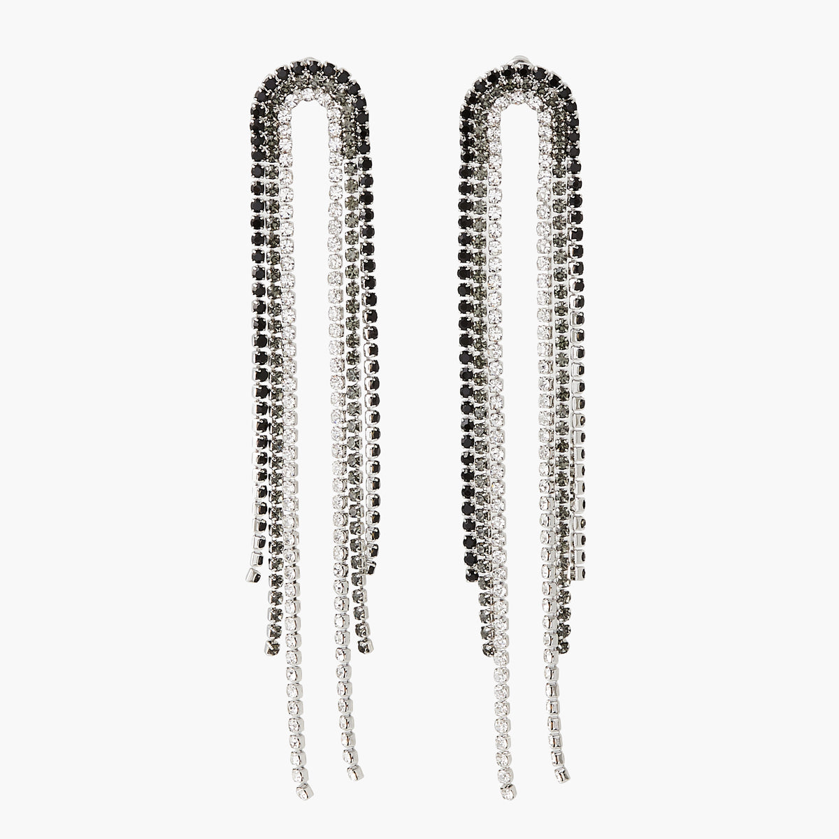 Boucles d'oreilles strass noires - Velvet Luxury