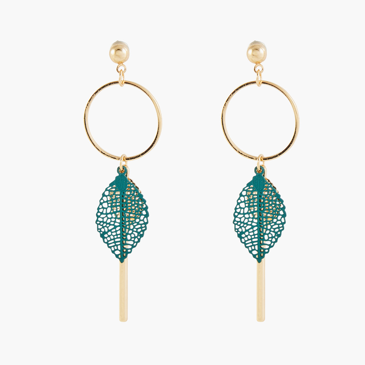 Boucles d'oreilles feuilles filigranes