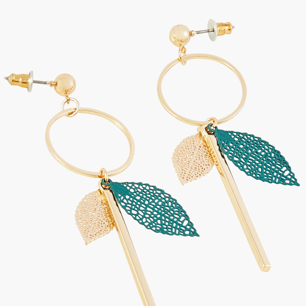 Boucles d'oreilles feuilles filigranes