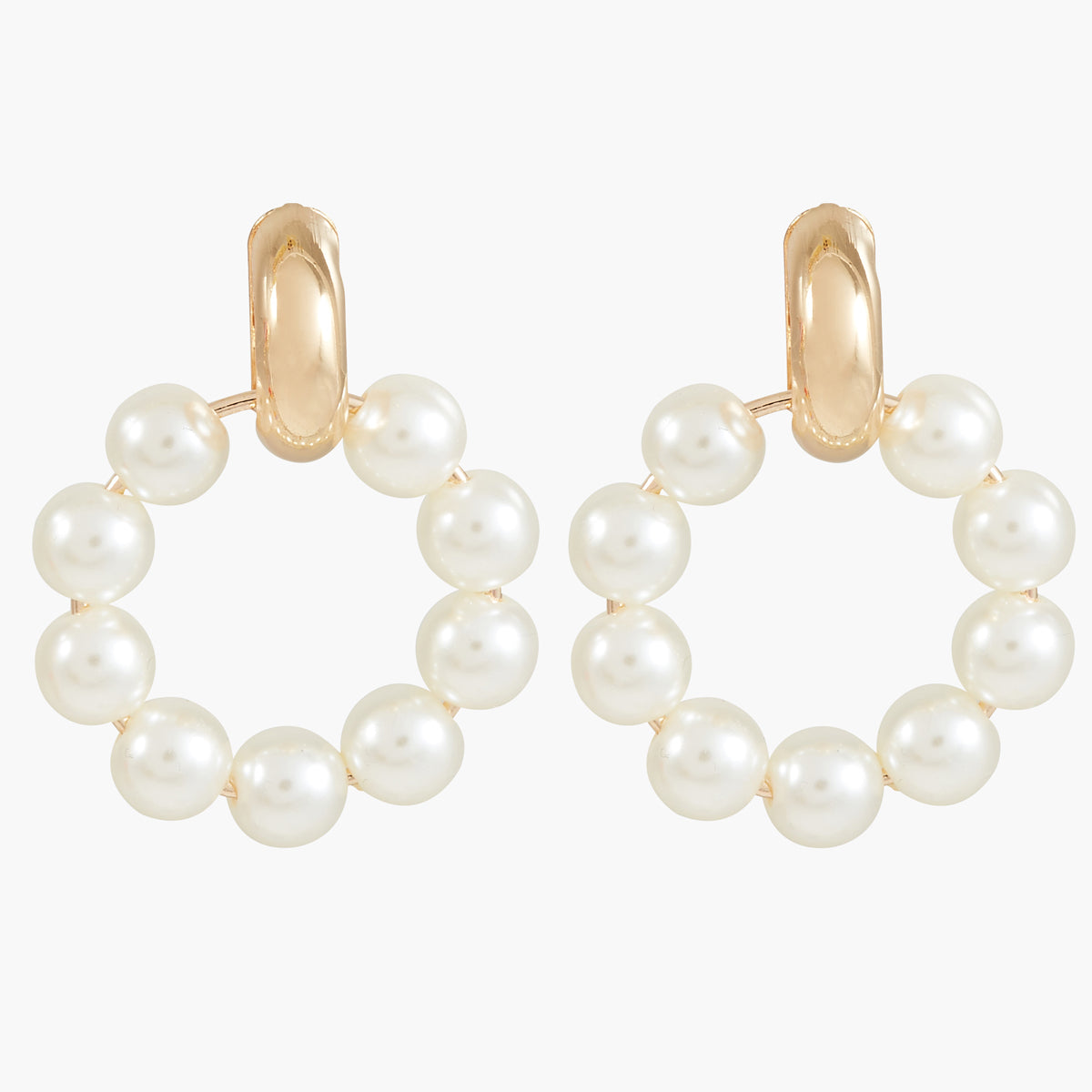 Boucles d'oreilles rondes perles d'imitation Fun Girls