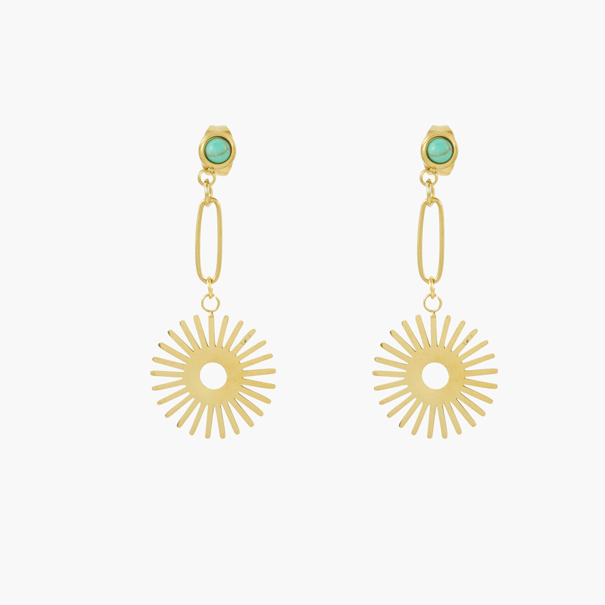 Boucles d'oreilles soleil Acier Inoxydable