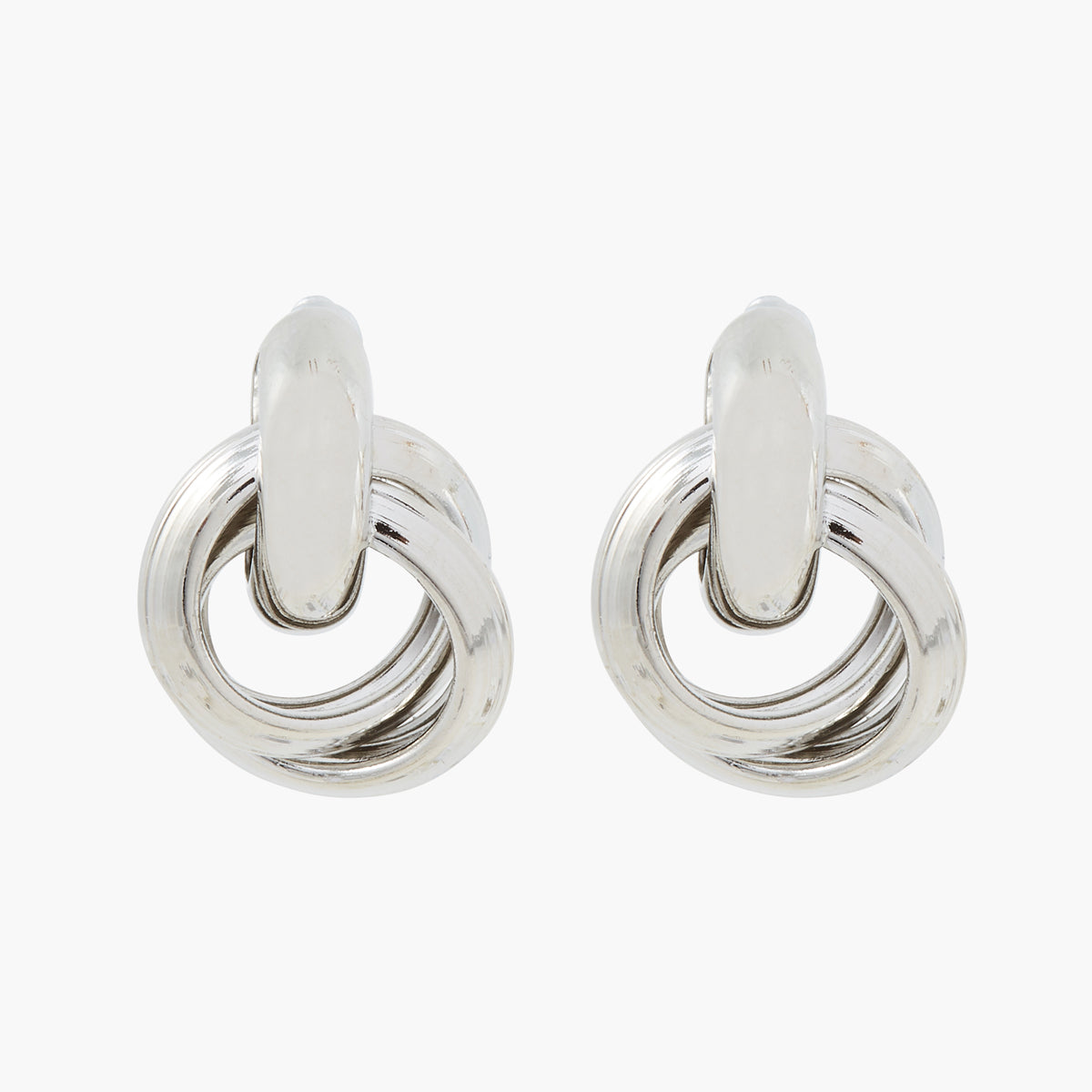 Boucles d'oreilles cercles entrelacés City Azur