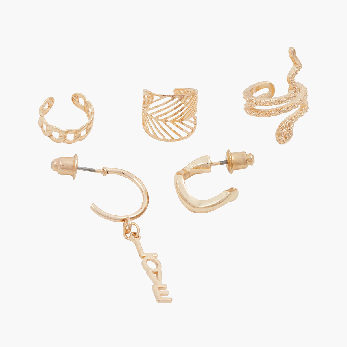 Set de 5 bijoux d'oreilles City Blush