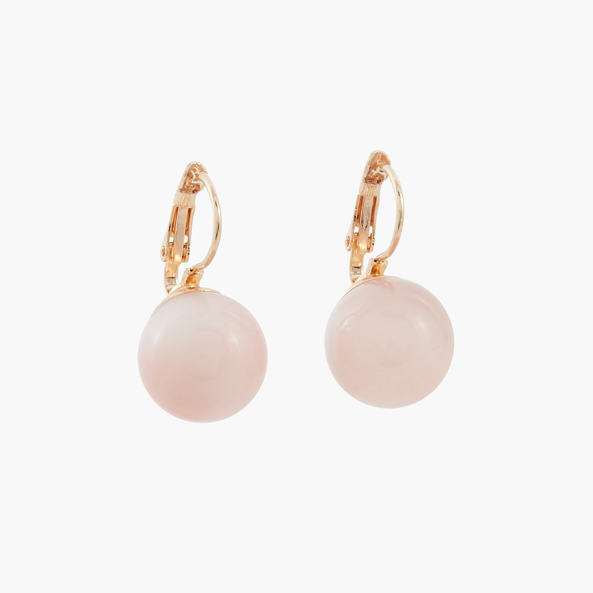 Boucles d'oreilles perle de verre City Blush