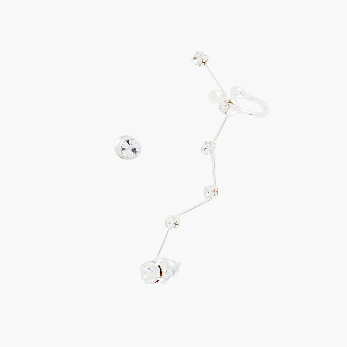 Set de 2 bijoux d'oreilles strass