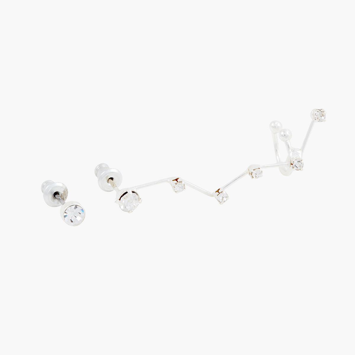 Bijoux d'oreilles puce et ear cuff argenté