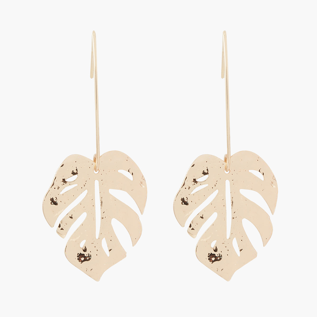 Boucles d'oreilles feuille - doré