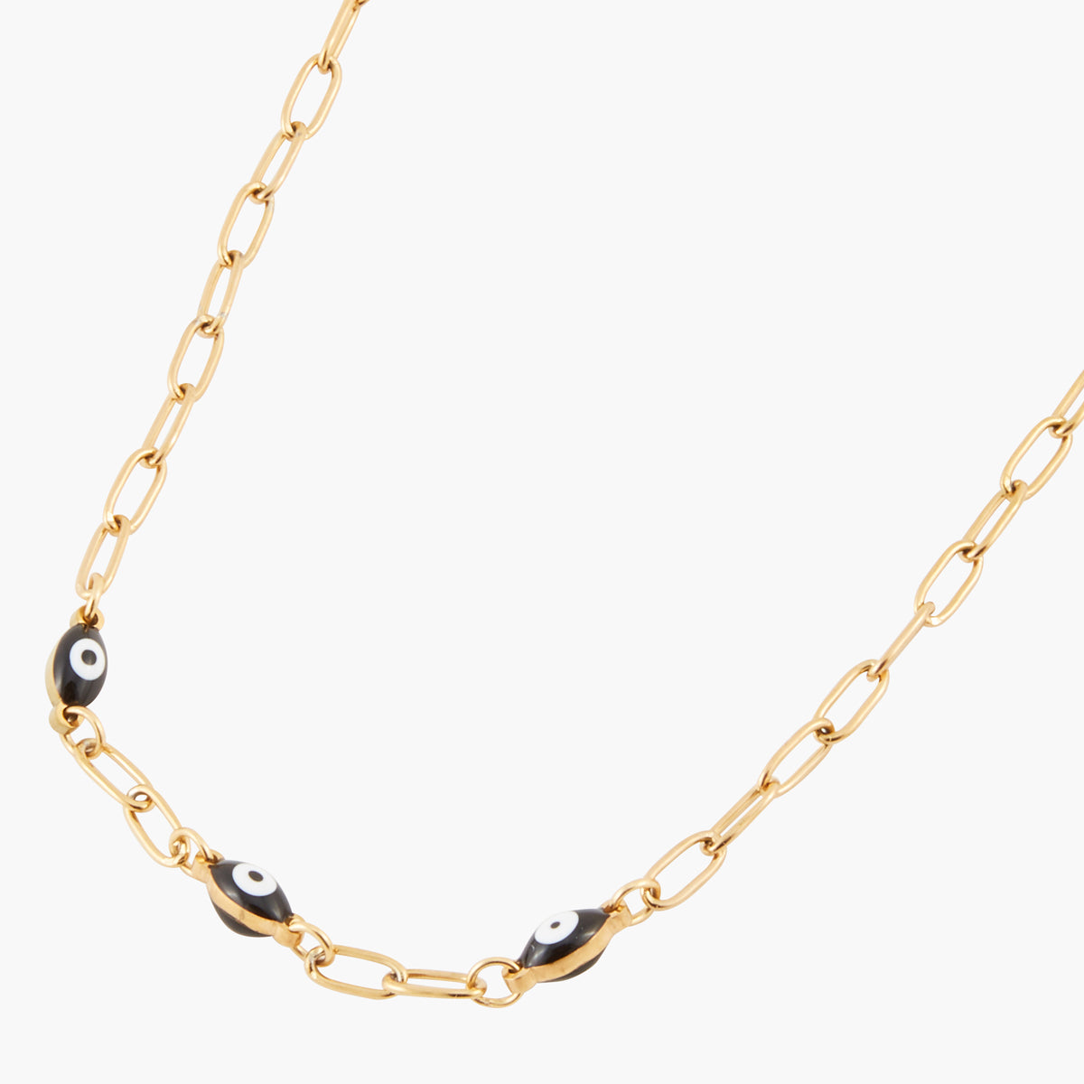 Collier perles oeil Acier Inoxydable