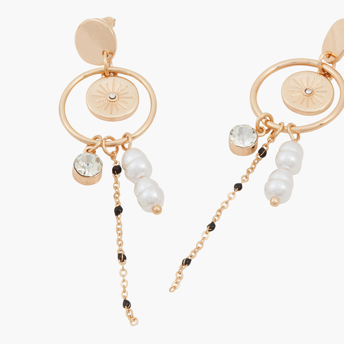 Boucles d'oreilles perles et strass New Pearl