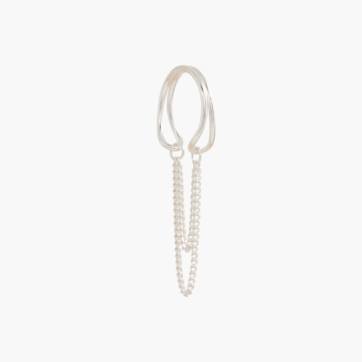 Earcuff double chaîne Argent Garanti