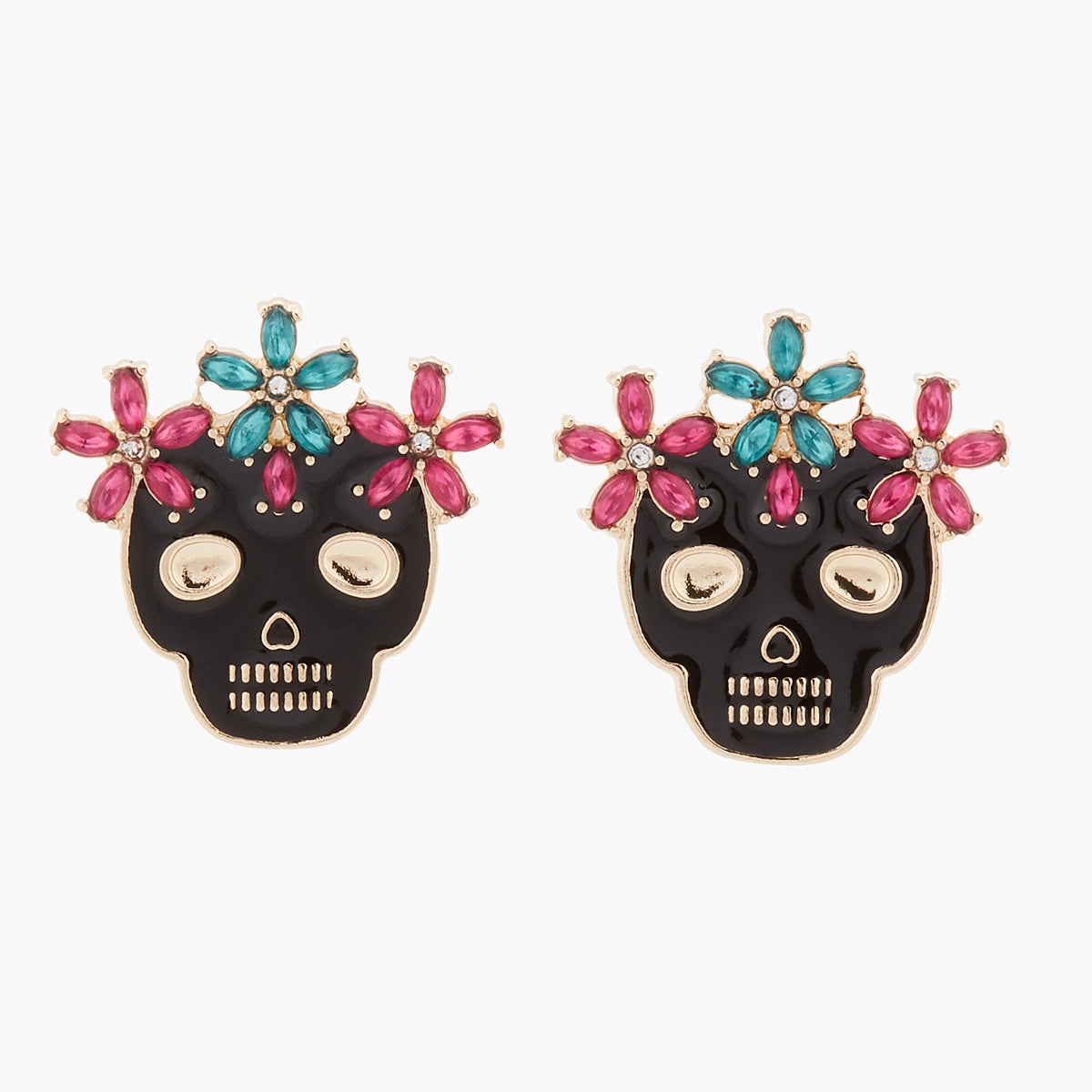 Boucles d'oreilles Halloween tête de Calavera