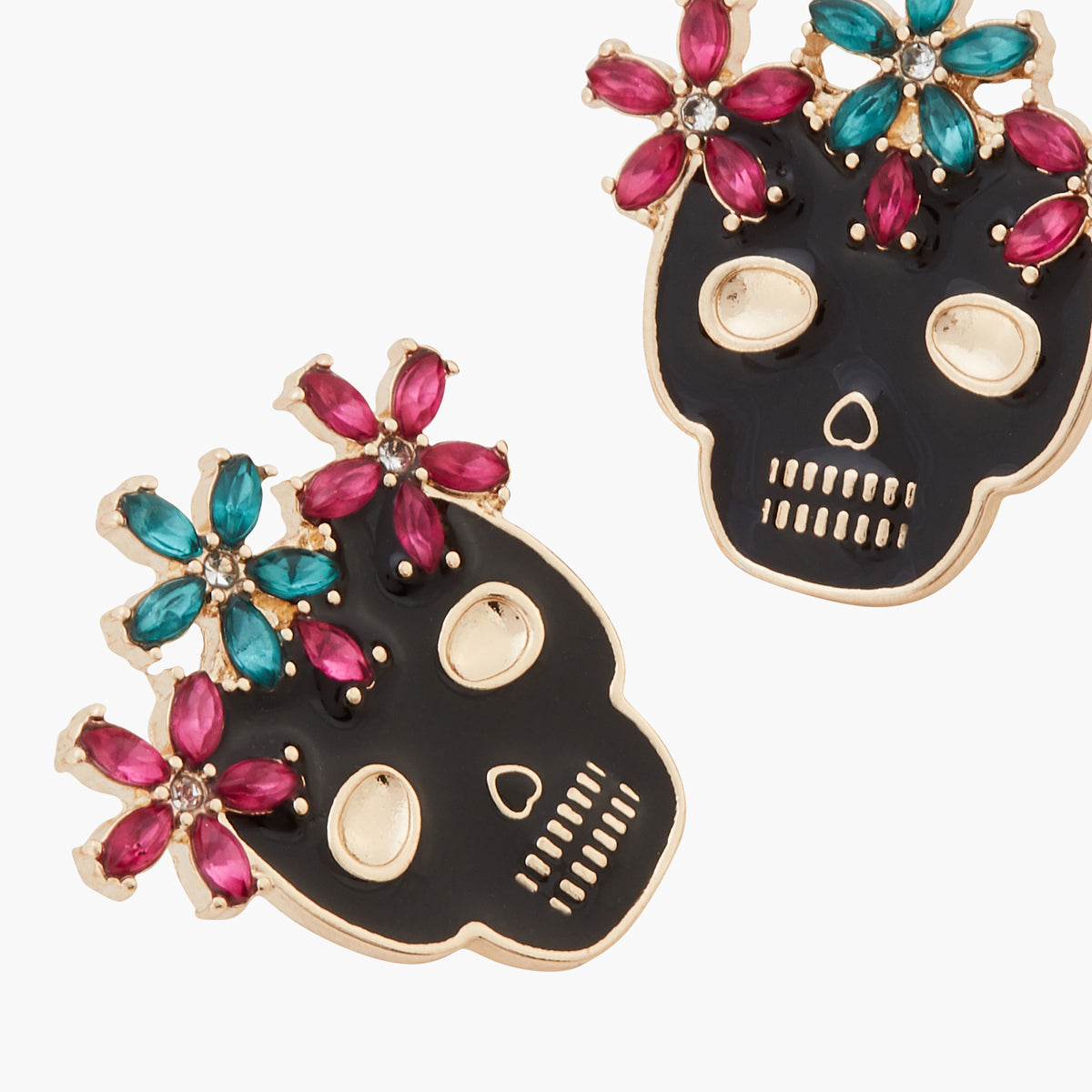 Boucles d'oreilles Halloween tête de Calavera