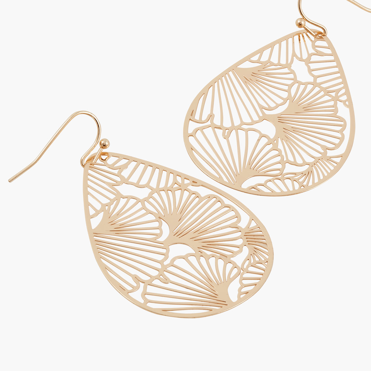 Boucles d'oreilles Ginko en filigrane