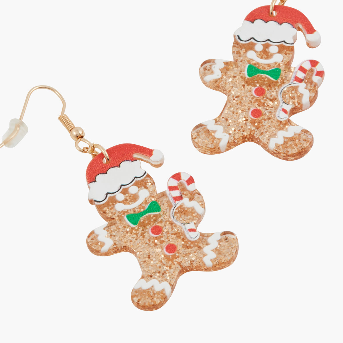 Boucles d'oreilles Noël bonhomme biscuit