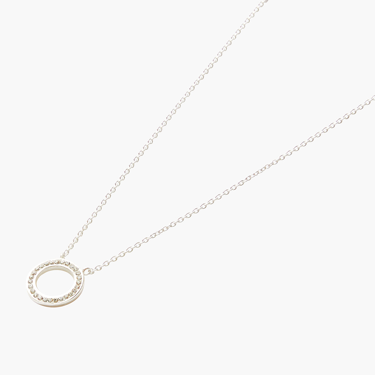 Collier cercle strass Argent Garanti