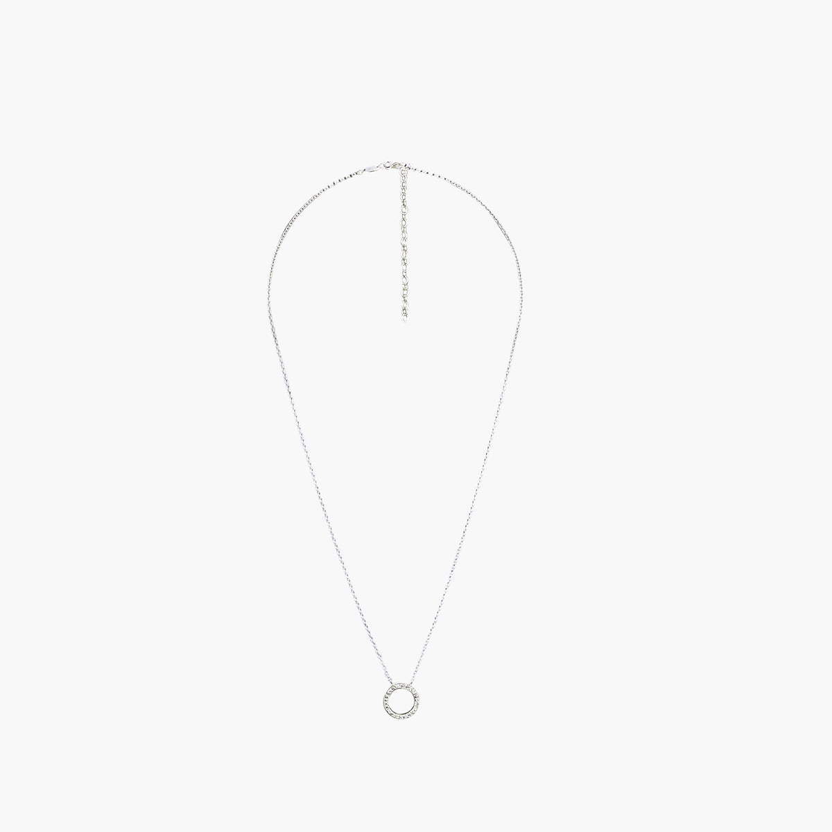 Collier cercle strass Argent Garanti