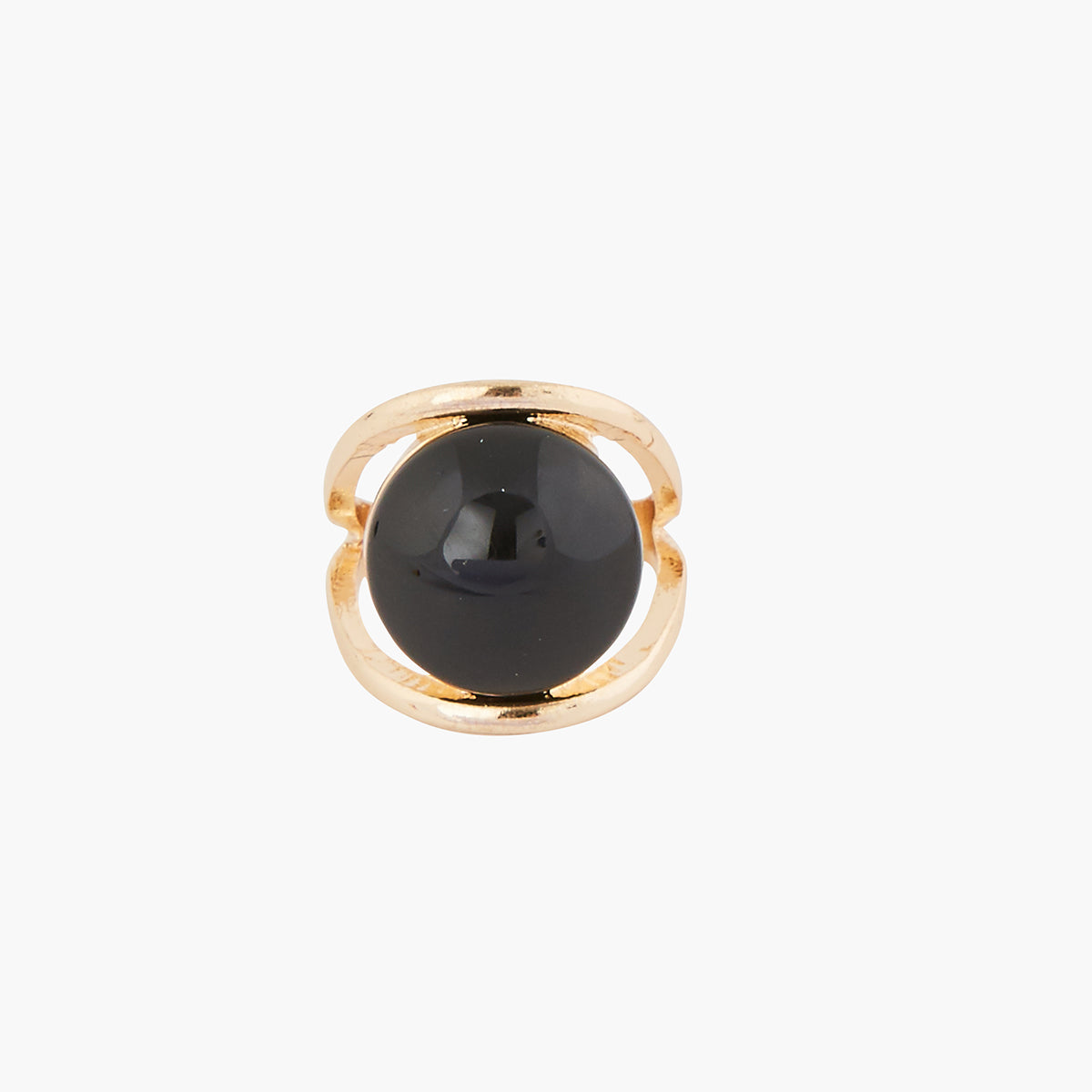 Grosse bague noire City vert