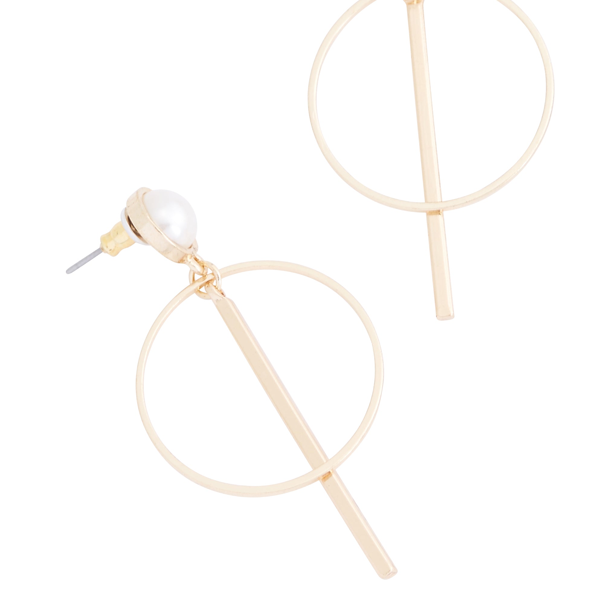 Boucles d'oreilles anneaux et tiges New Pearl