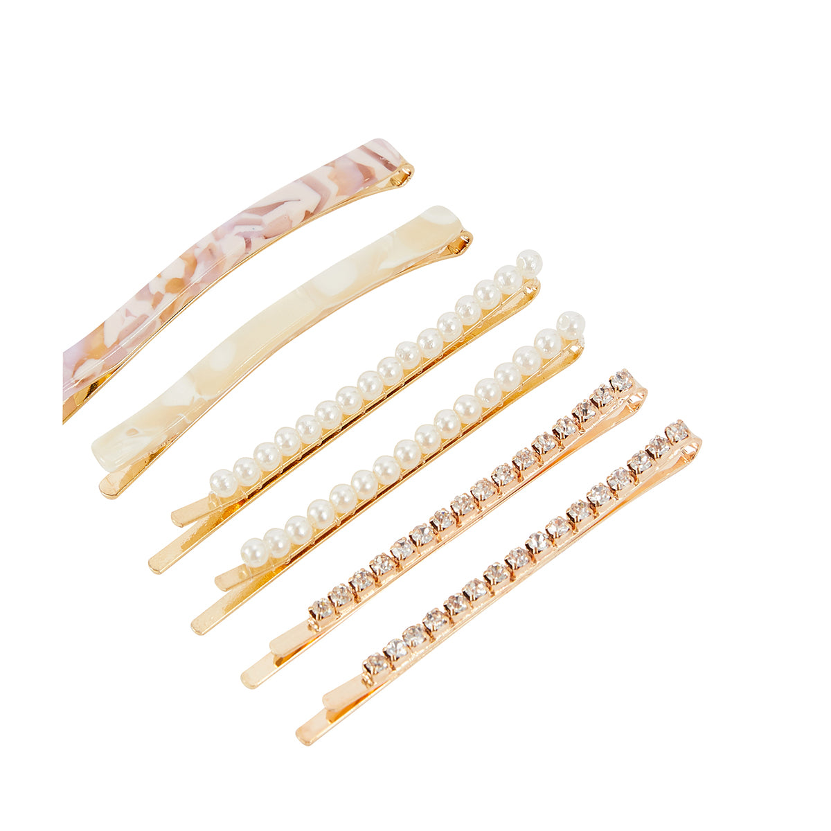 Set de 6 barrettes fantaisie