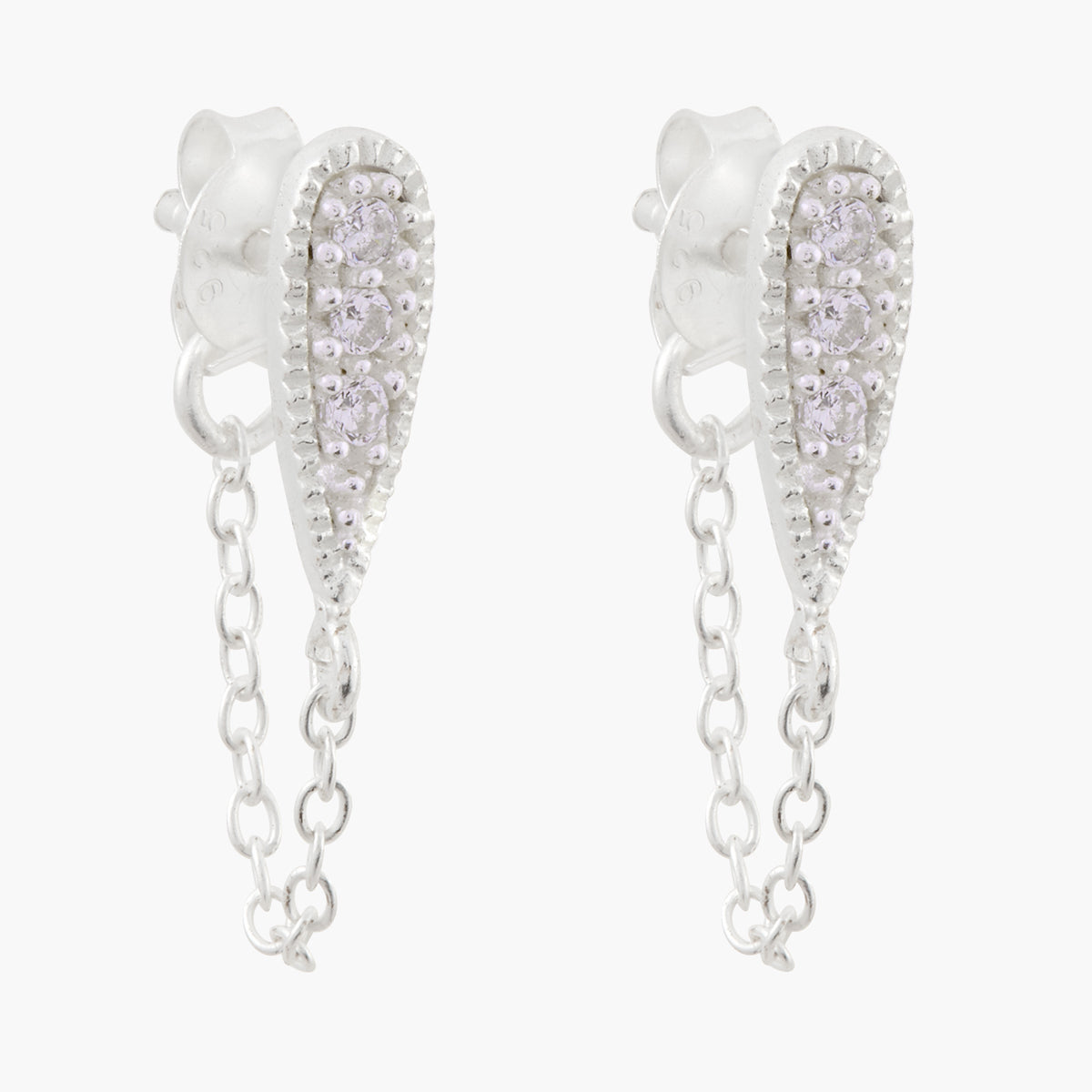 Boucles d'oreilles zirconium Argent Garanti