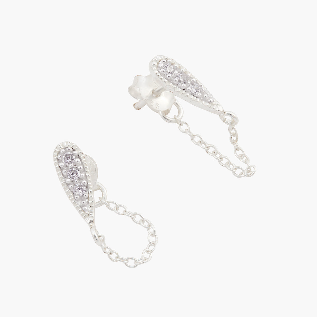 Boucles d'oreilles zirconium Argent Garanti