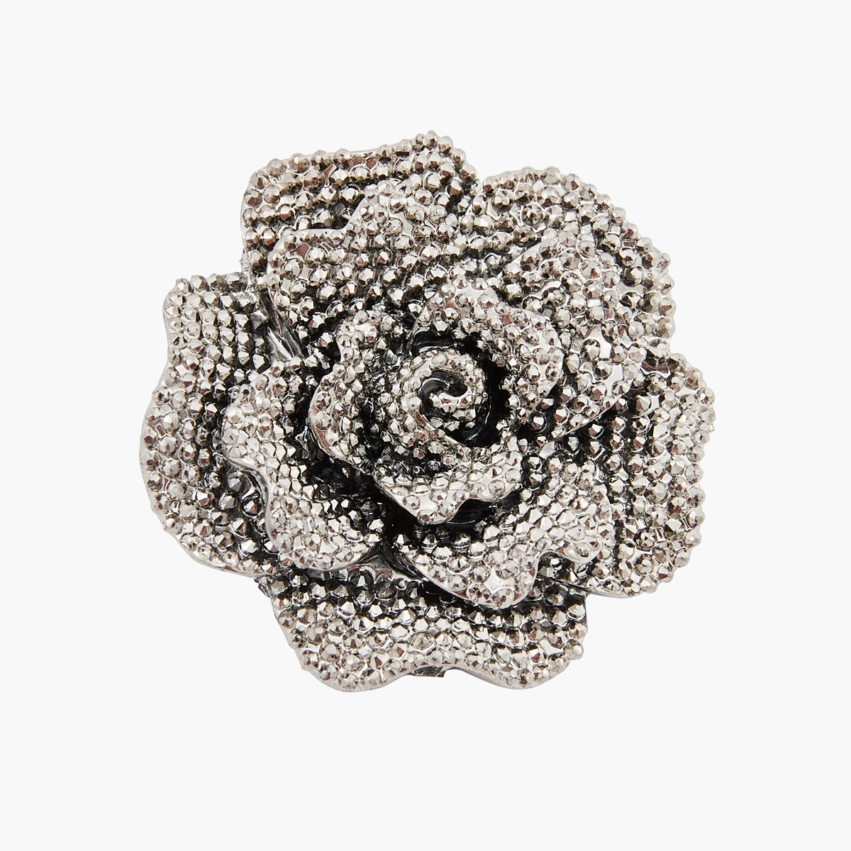 Broche fleur à strass