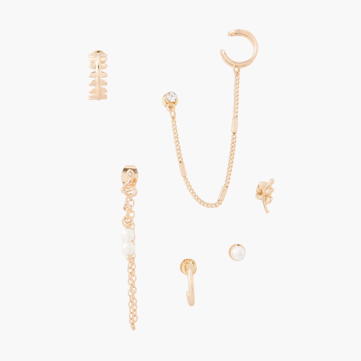 Set de 7 boucles d'oreilles single It Touch