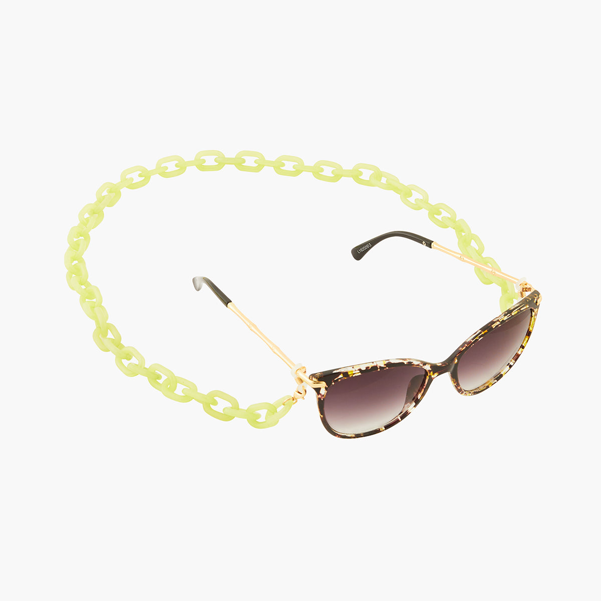 Chaine de lunettes maillons vert fluo