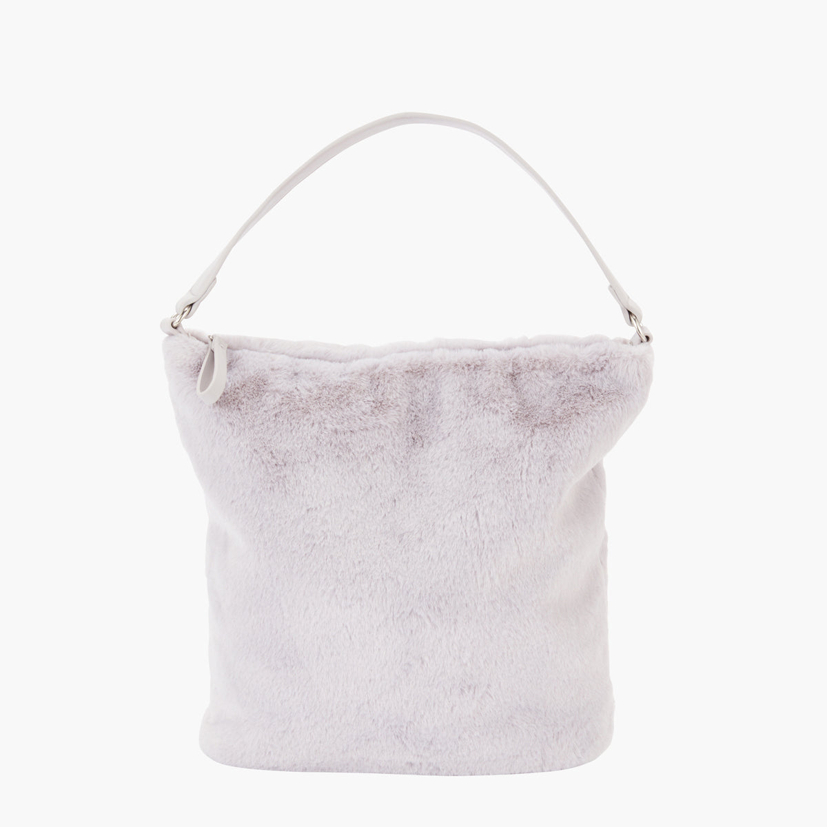 Sac à main fausse fourrure taupe