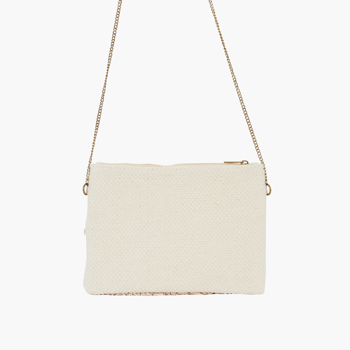 Pochette blanche avec frange