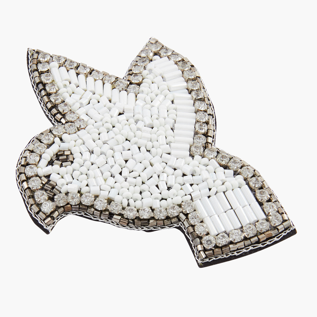 Broche oiseau perles de rocaille Statement