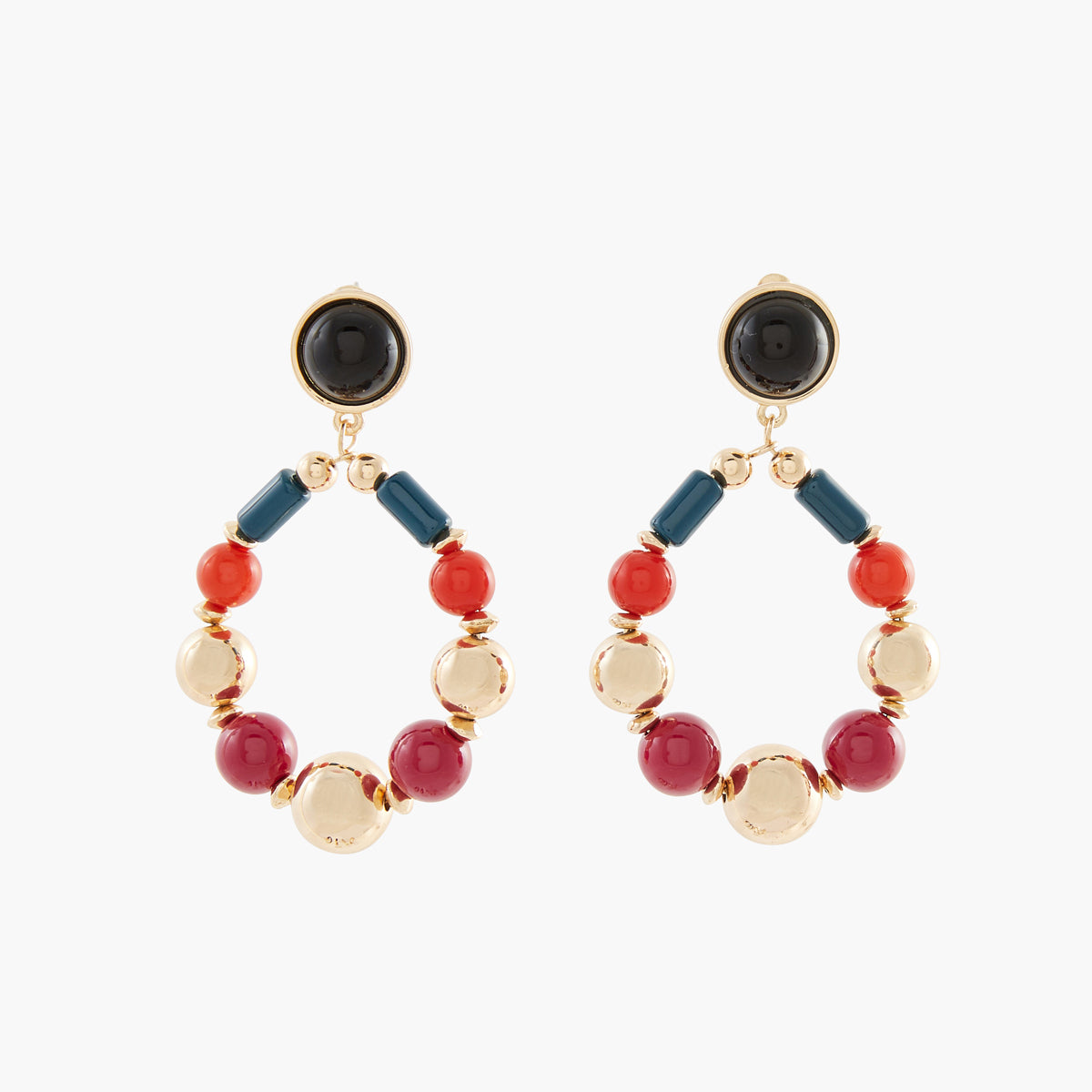 Boucles d'oreilles perles colorées Gold Coast