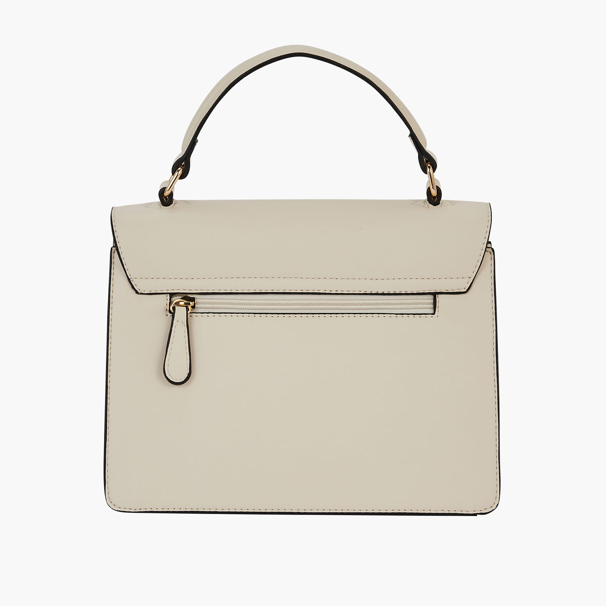 Sac cartable bimatière blanc/doré