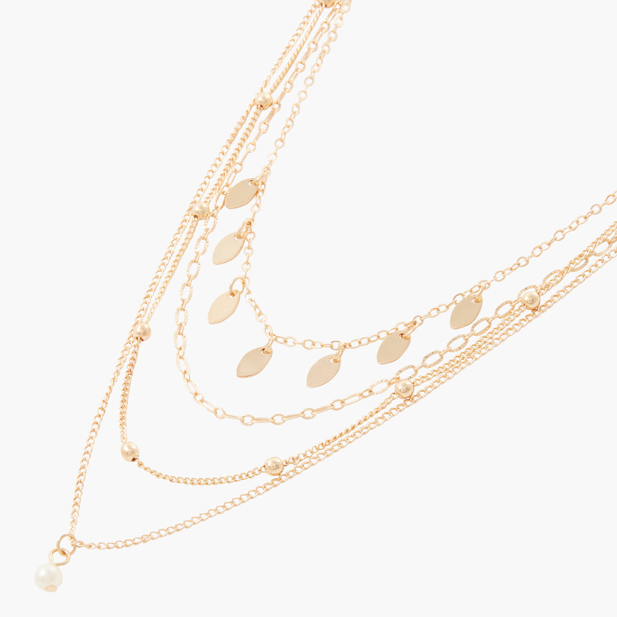 Collier 4 rangs Essentiel Perle