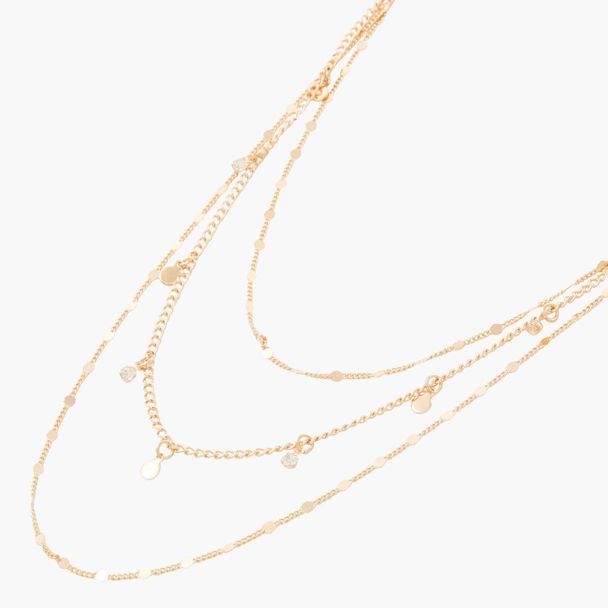 Collier 3 rangs pampilles Gold Touch