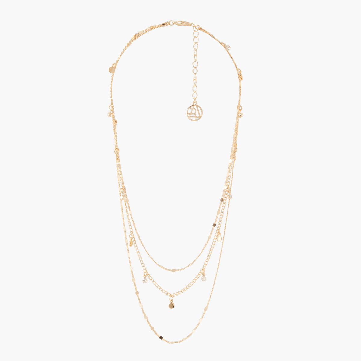 Collier 3 rangs pampilles Gold Touch