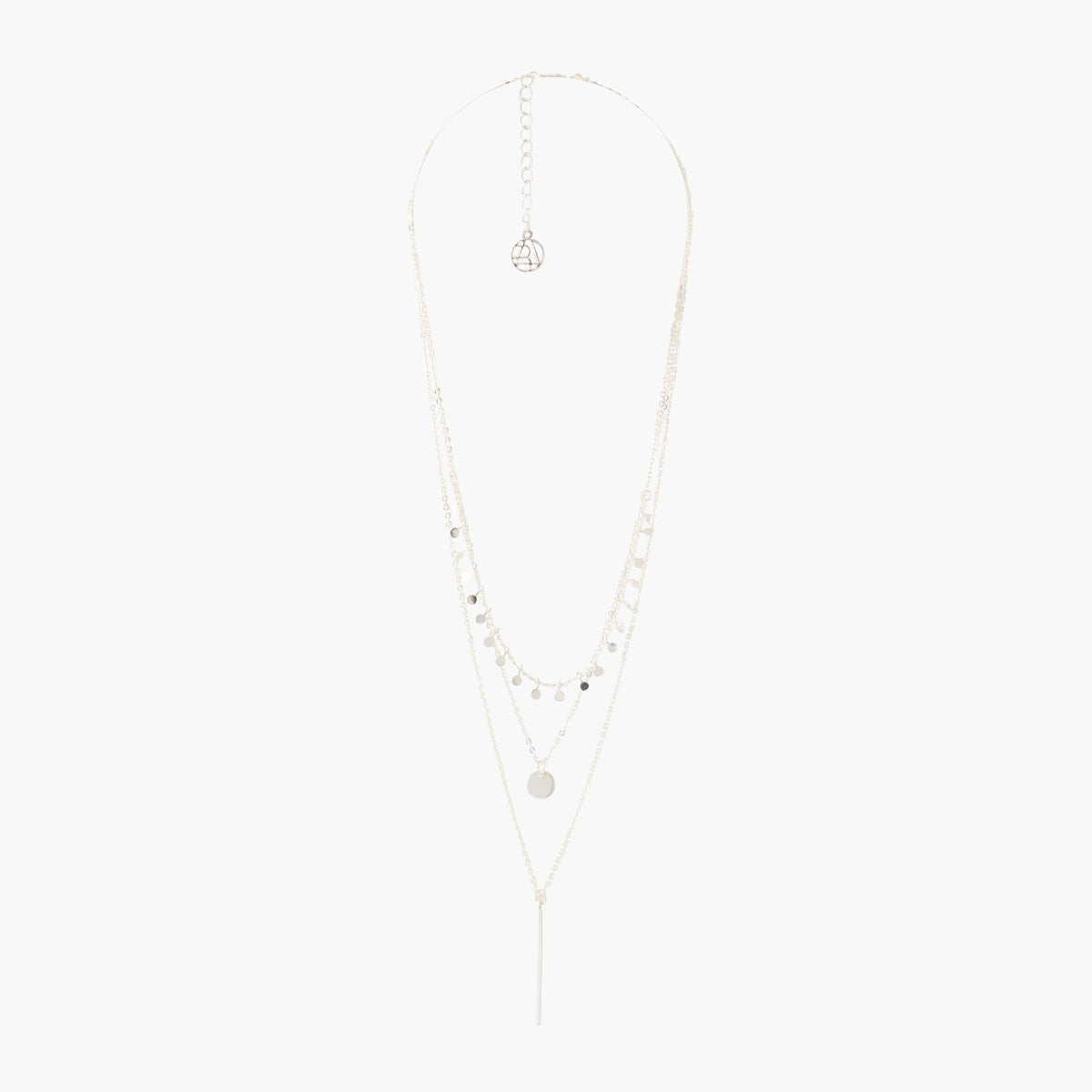 Collier 3 rangs médaille Silver Touch