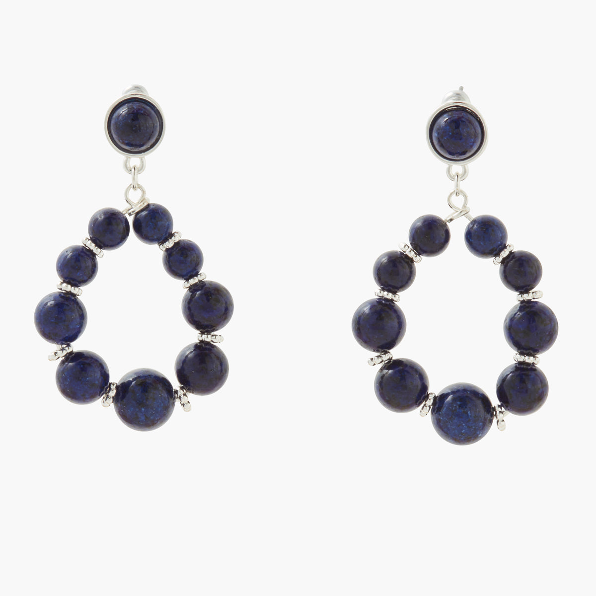 Boucles d'oreilles pendantes pierres City Azur