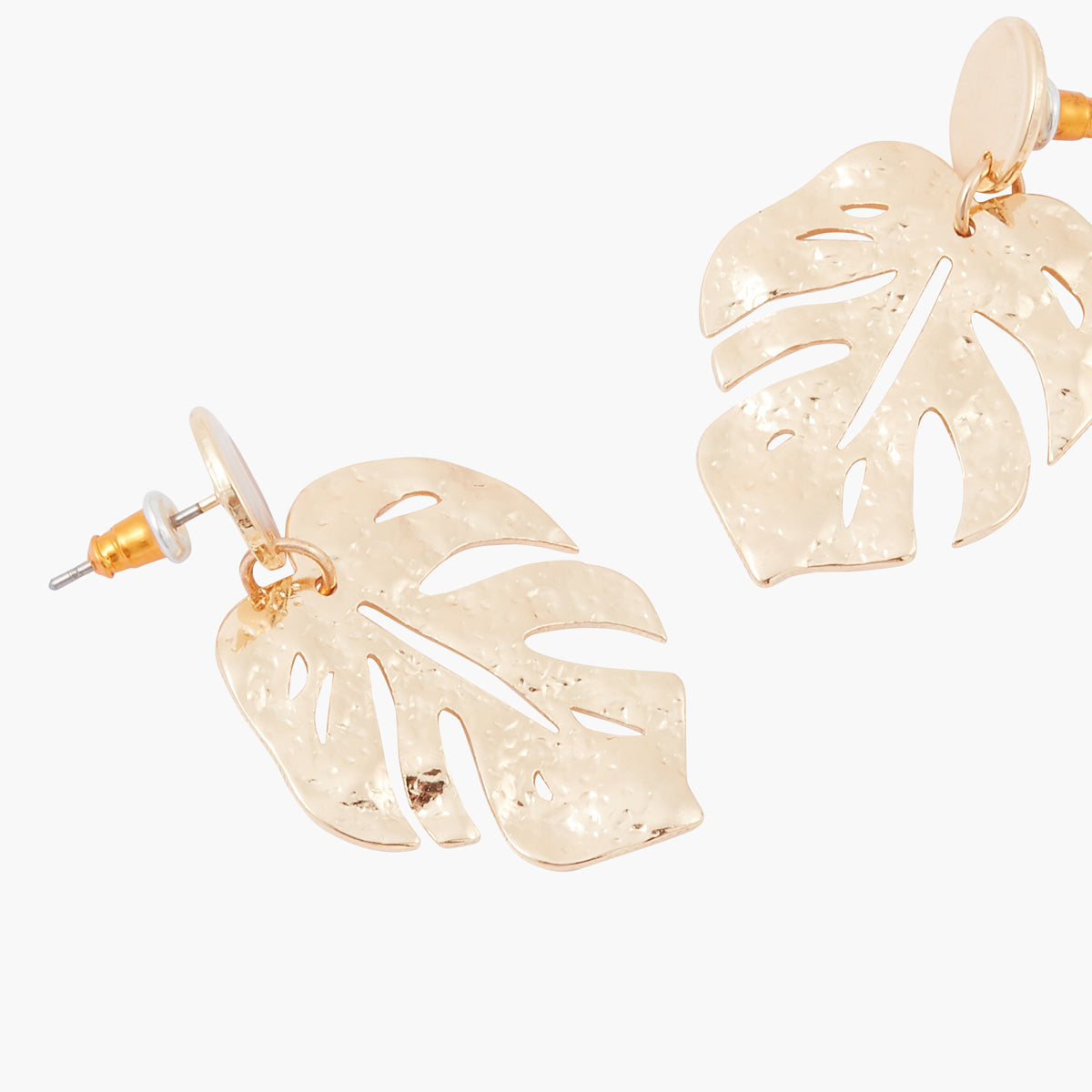 Boucles d'oreilles feuilles - doré