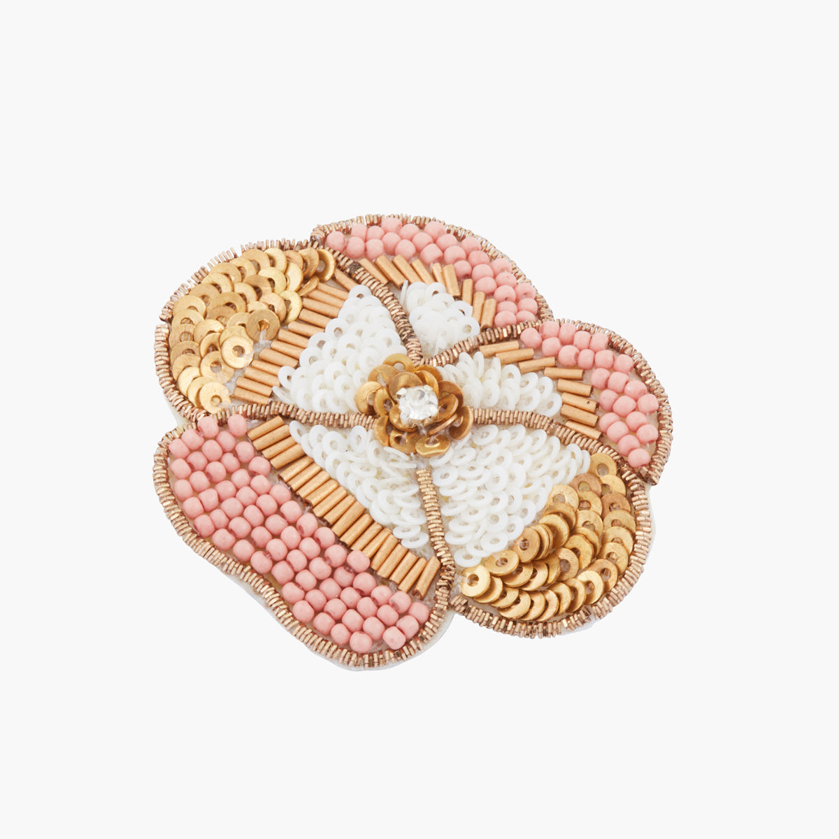 Broche fleur en sequins Cérémonie