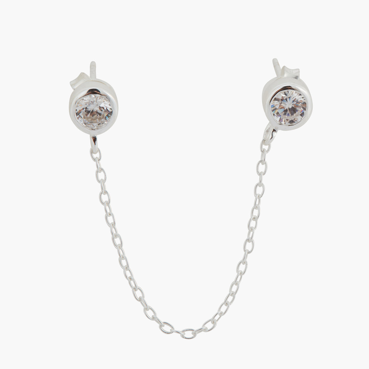 Boucle d'oreilles chaine Argent Garanti