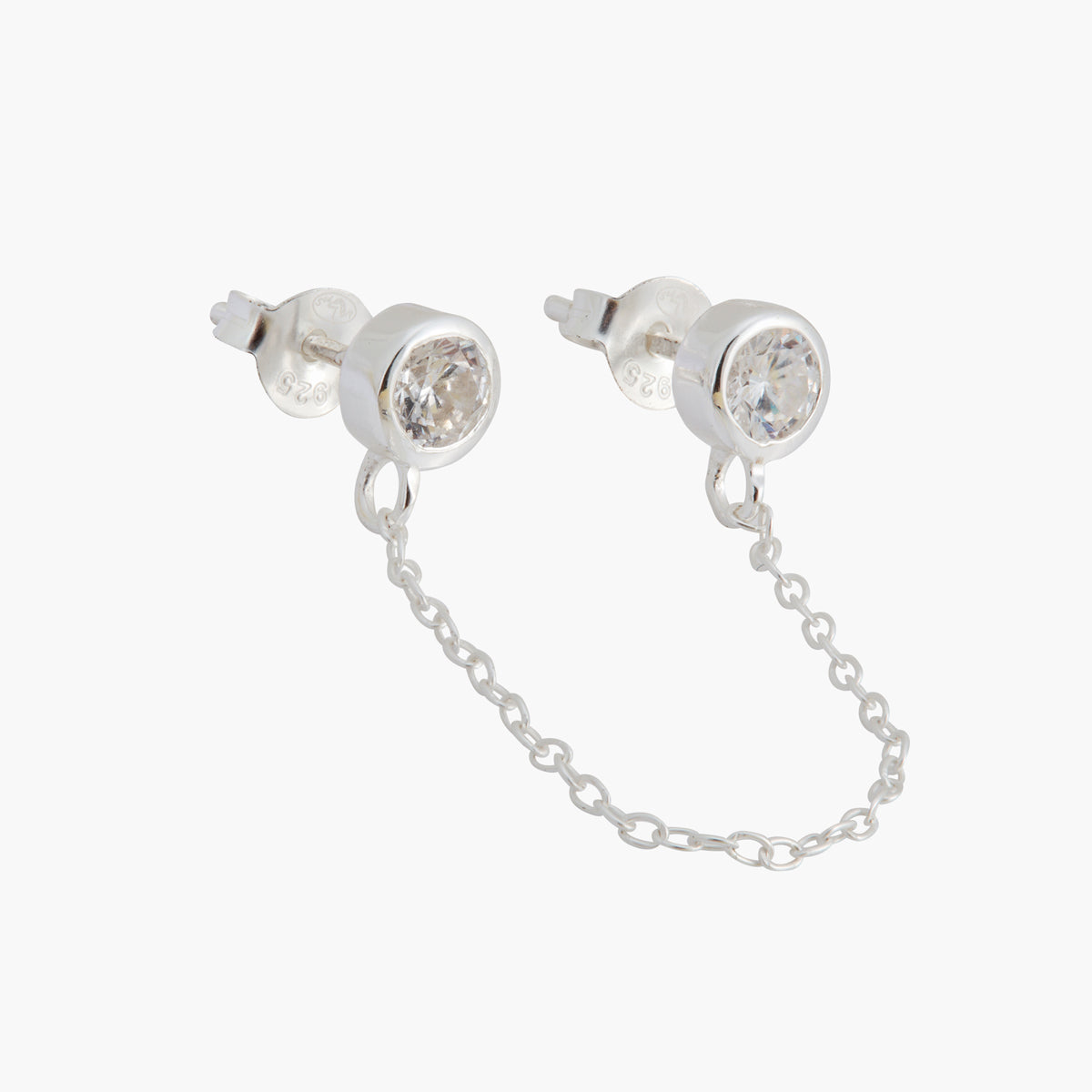 Boucle d'oreilles chaine Argent Garanti