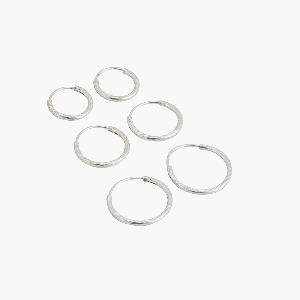 Set de 3 créoles Argent Garanti