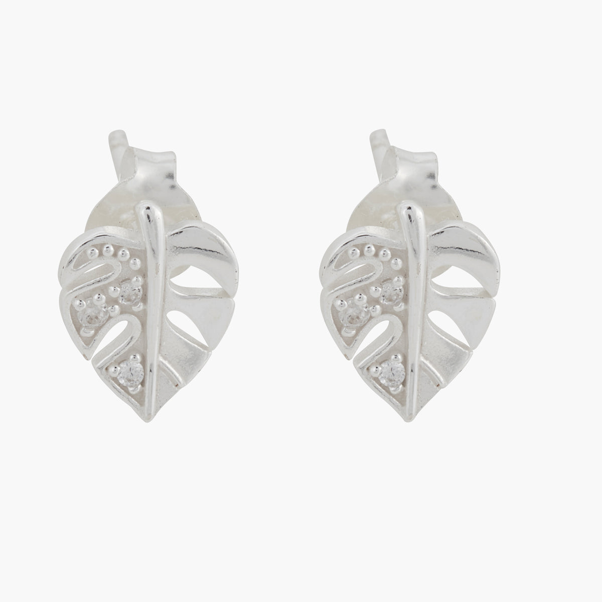 Boucles d'oreilles feuilles Argent Garanti