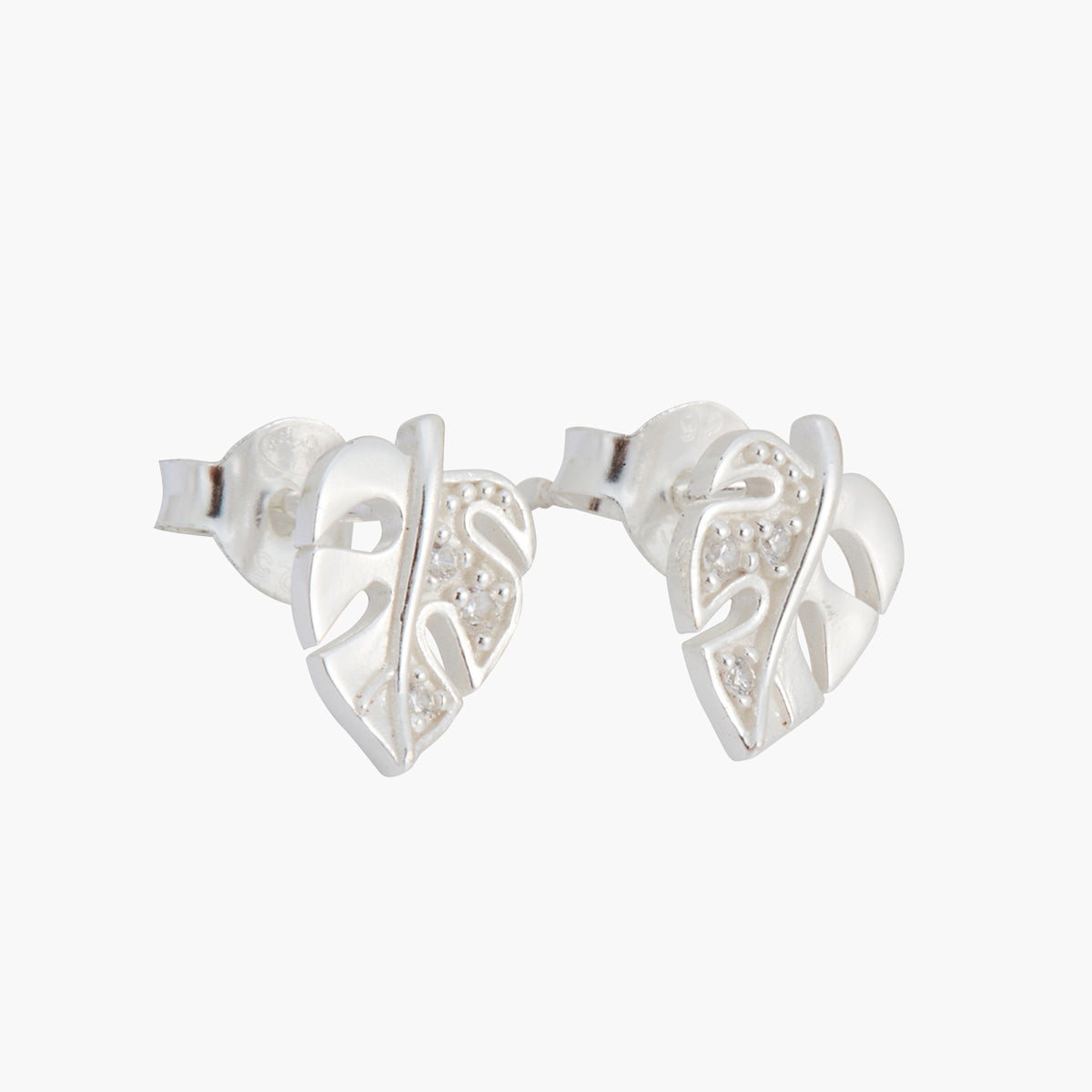 Boucles d'oreilles feuilles Argent Garanti