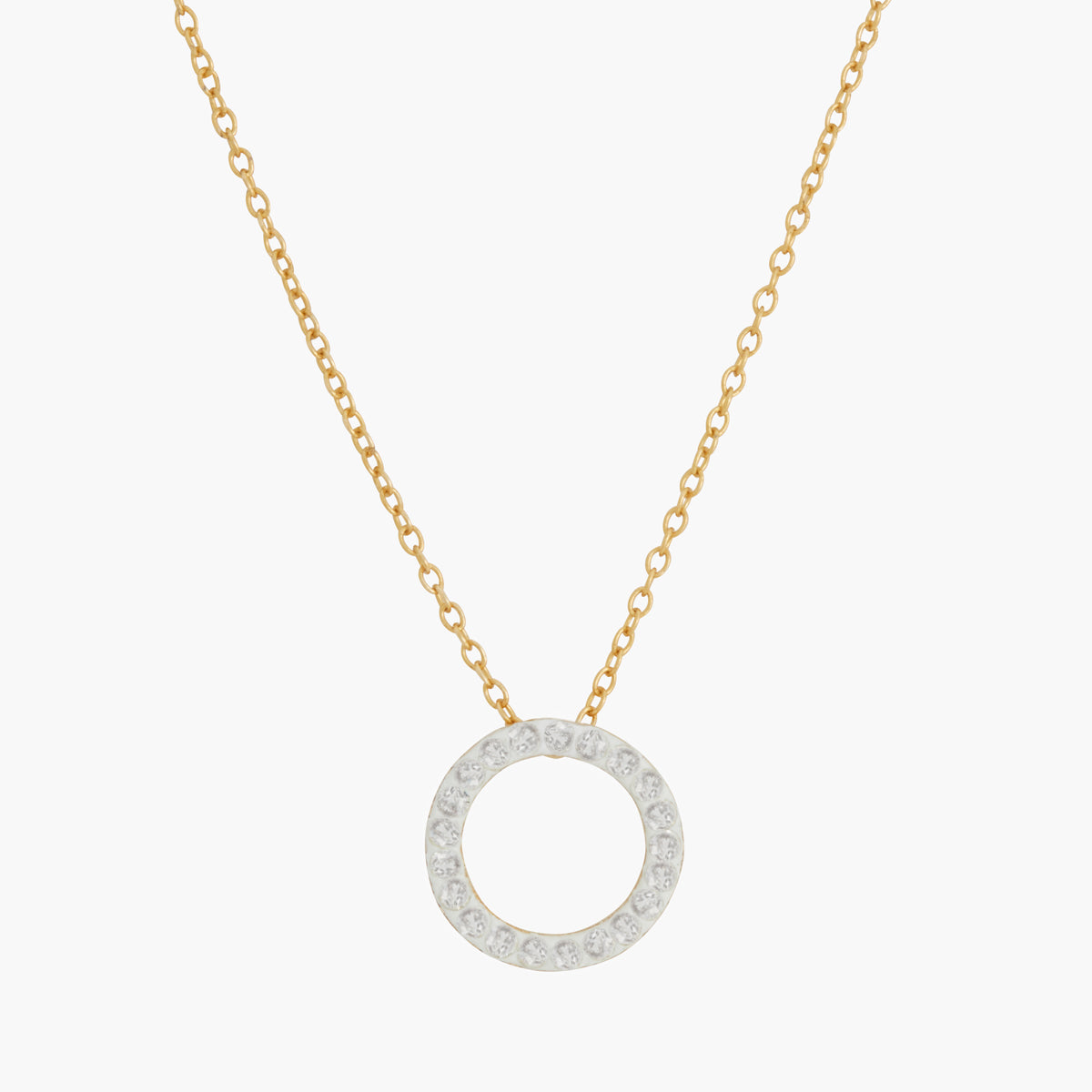 Collier cercle strass Argent Garanti